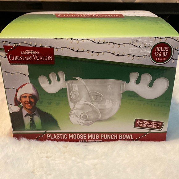 National lampoon Christmas vacation plastic moose mug punch bowl - Picture 1 of 6